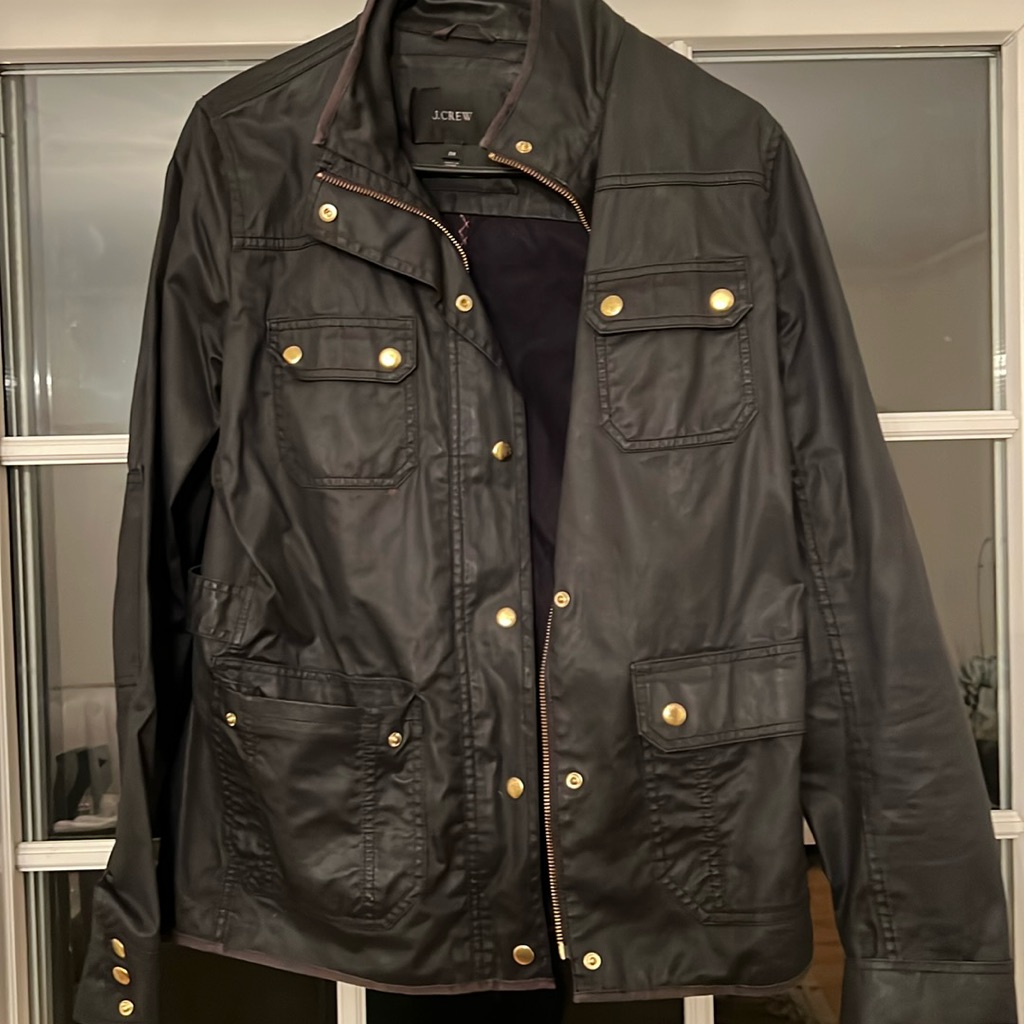 Black J.Crew Jacket With Metal Details